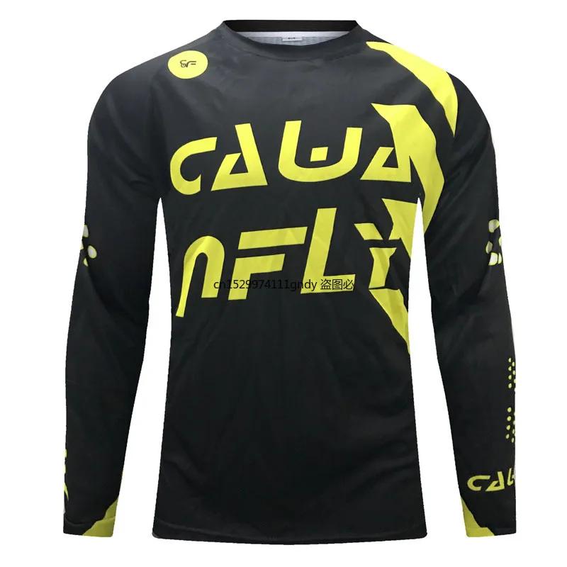 CWF MX Enduro Downhill Jerseys Mountain Bike Racing Clothing DH MTB Shirt Black Long Jersey BMX Motocross Tops Men